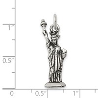 Sterling Silver Antiqued Statue of Liberty Charm view 4