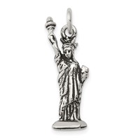 Sterling Silver Antiqued Statue of Liberty Charm view 1