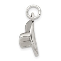 Sterling Silver Antiqued Cowboy Hat Charm view 2