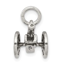 Sterling Silver Antiqued Cannon Charm view 2