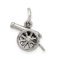 Sterling Silver Antiqued Cannon Charm view 3