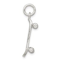 Sterling Silver Skateboard Charm view 2