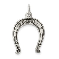 Sterling Silver Antiqued Horseshoe Charm view 4