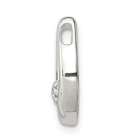 Sterling Silver CZ Horseshoe Pendant view 2