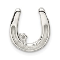 Sterling Silver CZ Horseshoe Pendant view 4