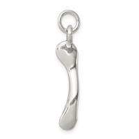 Sterling Silver Antiqued Wish Bone Charm view 2