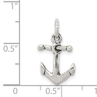 Sterling Silver Antiqued Anchor Charm view 4