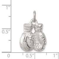 Sterling Silver Boxing Gloves Charm view 3