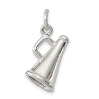 Sterling Silver Megaphone Charm view 1