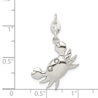 Sterling Silver Polished Crab Charm view 4