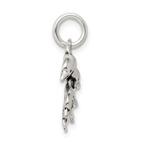 Sterling Silver Antiqued Dolphin Charm view 2