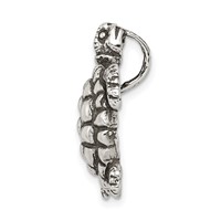 Sterling Silver Antiqued Turtle Charm view 2