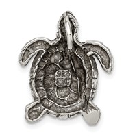 Sterling Silver Antiqued Turtle Charm view 4