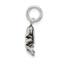 Sterling Silver Antiqued Spider Charm view 2