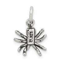 Sterling Silver Antiqued Spider Charm view 3