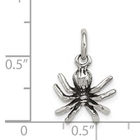 Sterling Silver Antiqued Spider Charm view 4