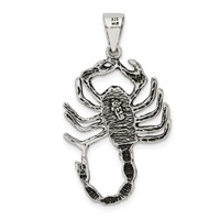 Sterling Silver Antiqued Scorpion Charm view 3