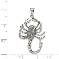 Sterling Silver Antiqued Scorpion Charm view 4