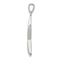 Sterling Silver Rhodium-plated Blue Inlay Created Opal Starfish Pendant view 2