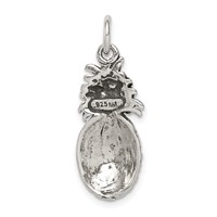 Sterling Silver Antiqued Pineapple Charm view 4