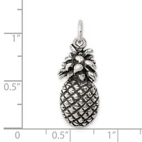 Sterling Silver Antiqued Pineapple Charm view 3