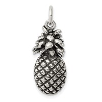 Sterling Silver Antiqued Pineapple Charm view 1