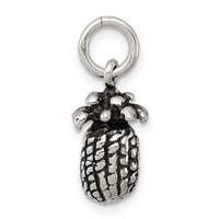 Sterling Silver Antiqued Pineapple Charm view 2