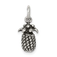 Sterling Silver Antiqued Pineapple Charm view 4