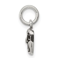 Sterling Silver Antiqued Comedy Tragedy Face Charms view 2
