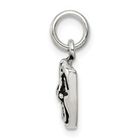 Sterling Silver Antiqued Comedy Tragedy Face Charms view 2