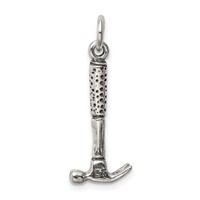Sterling Silver Antiqued Hammer Charm view 4