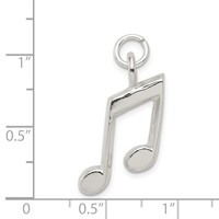 Sterling Silver Music Notes Charm view 3
