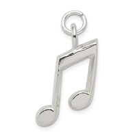 Sterling Silver Music Notes Charm view 1