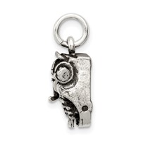 Sterling Silver Antiqued Typewriter Charm view 2