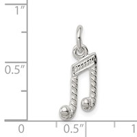Sterling Silver Music Notes Charm view 3