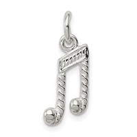 Sterling Silver Music Notes Charm view 1