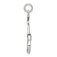 Sterling Silver Antiqued Mandolin Charm view 2