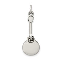 Sterling Silver Antiqued Mandolin Charm view 3