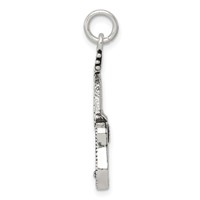 Sterling Silver Antiqued Acoustic Guitar Charm view 2