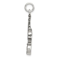 Sterling Silver Antiqued Viola Charm view 2