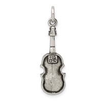 Sterling Silver Antiqued Viola Charm view 3