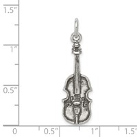 Sterling Silver Antiqued Viola Charm view 4