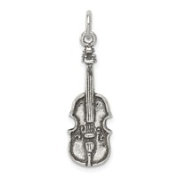 Sterling Silver Antiqued Viola Charm view 1