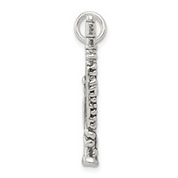 Sterling Silver Antiqued Clarinet Charm view 2