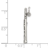 Sterling Silver Antiqued Clarinet Charm view 3