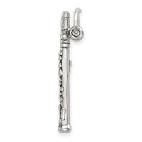 Sterling Silver Antiqued Clarinet Charm view 1