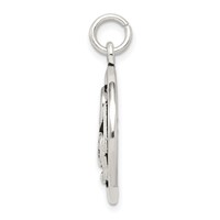 Sterling Silver Antiqued Music Staff Charm view 2