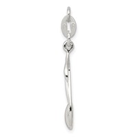 Sterling Silver Polished Music Note Charm view 2