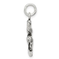 Sterling Silver Antiqued Gymnasts Charm view 2