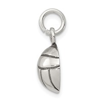 Sterling Silver Antiqued Volleyball Charm view 2
